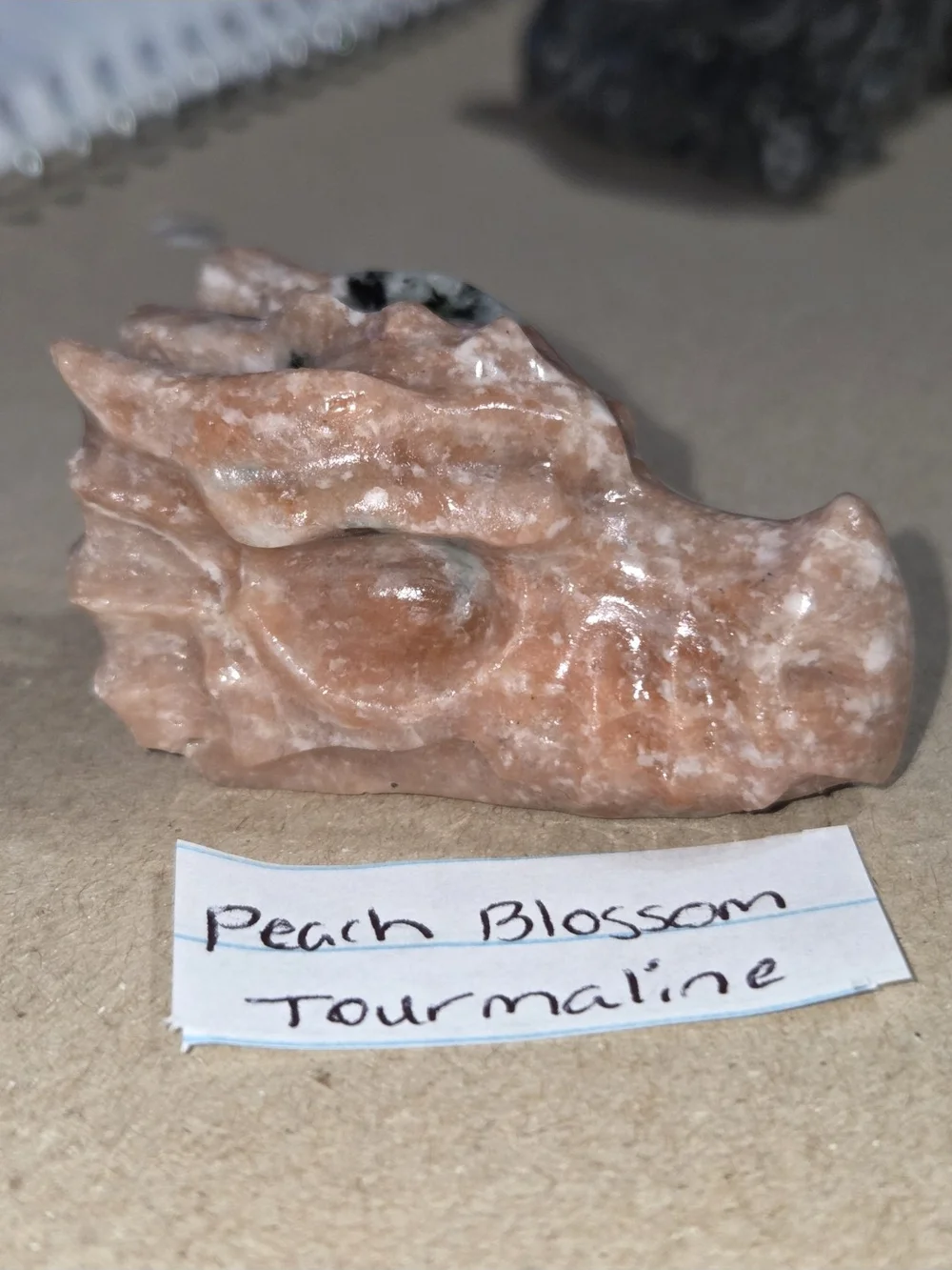 Peach Blossom Tourmaline detailed peach